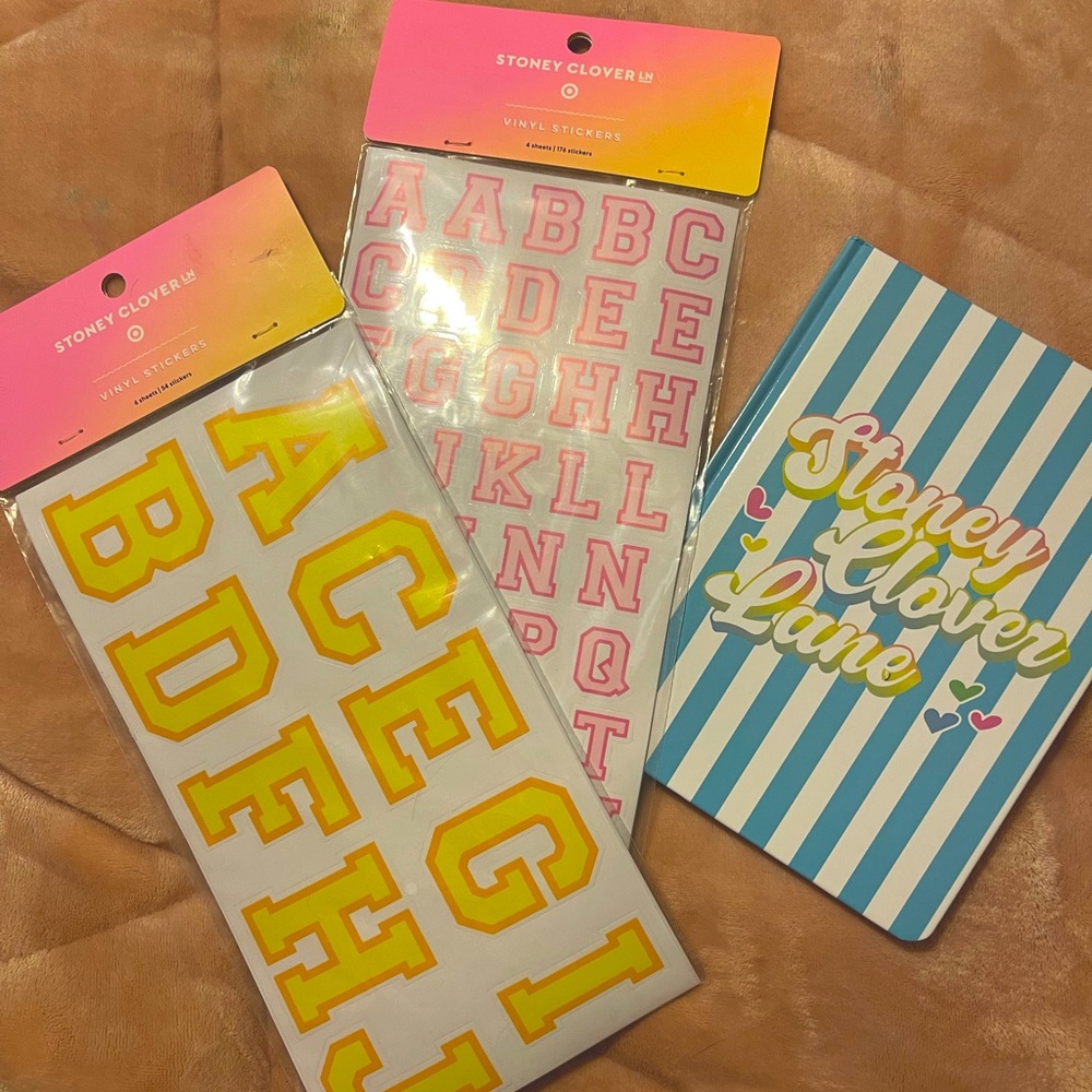 Stoney Clover Lane Notebook and Vinyl Sticker Bundle